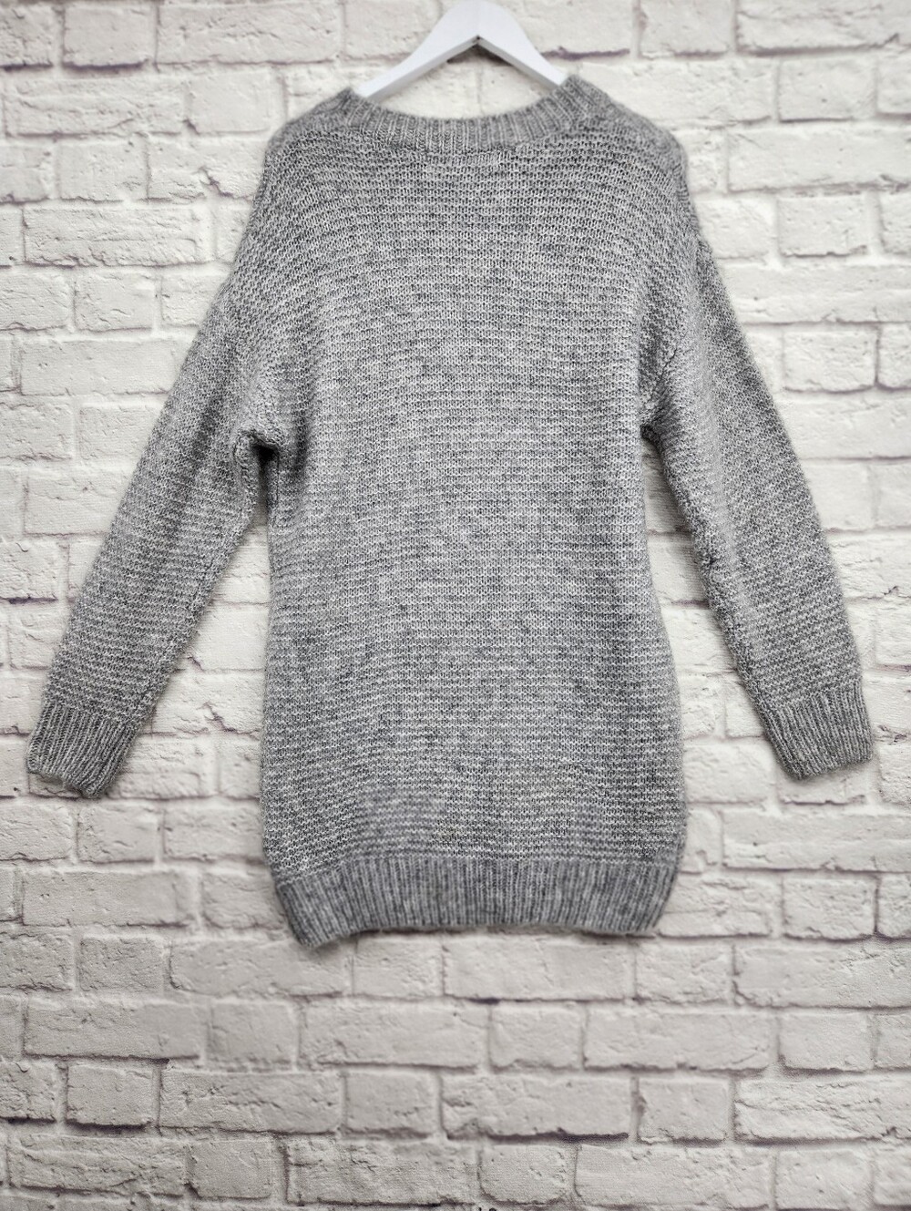 Big Water Blue Sky Fuzzy Wool Blend Crewneck Tunic Sweater Size Small Cozy Soft - Picture 3 of 13